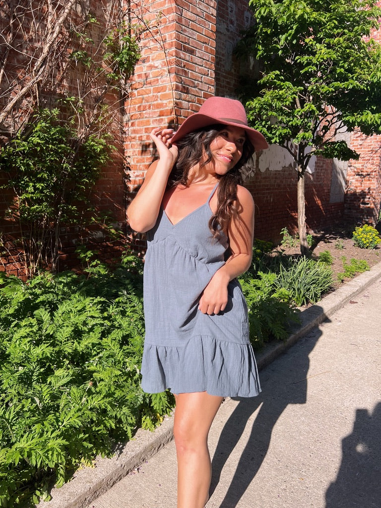 Rich Grey Mini Dress