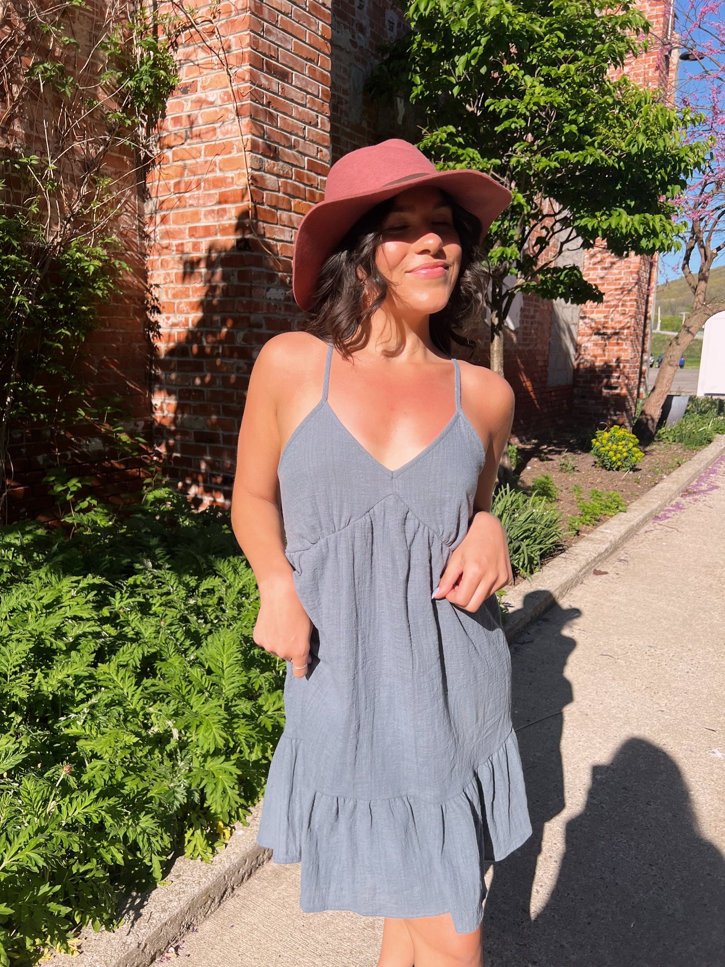 Rich Grey Mini Dress