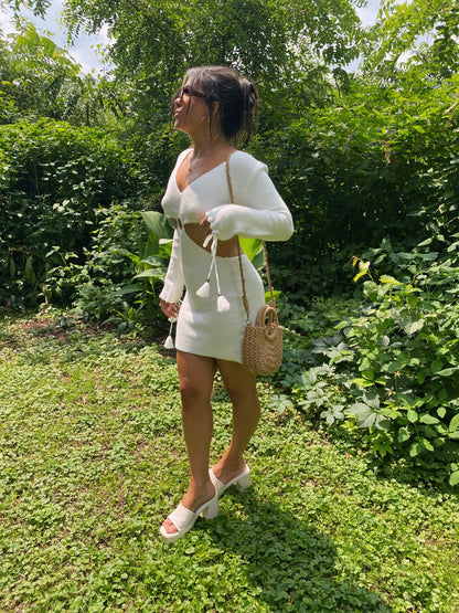 sienna olive knit midi dress DISSH