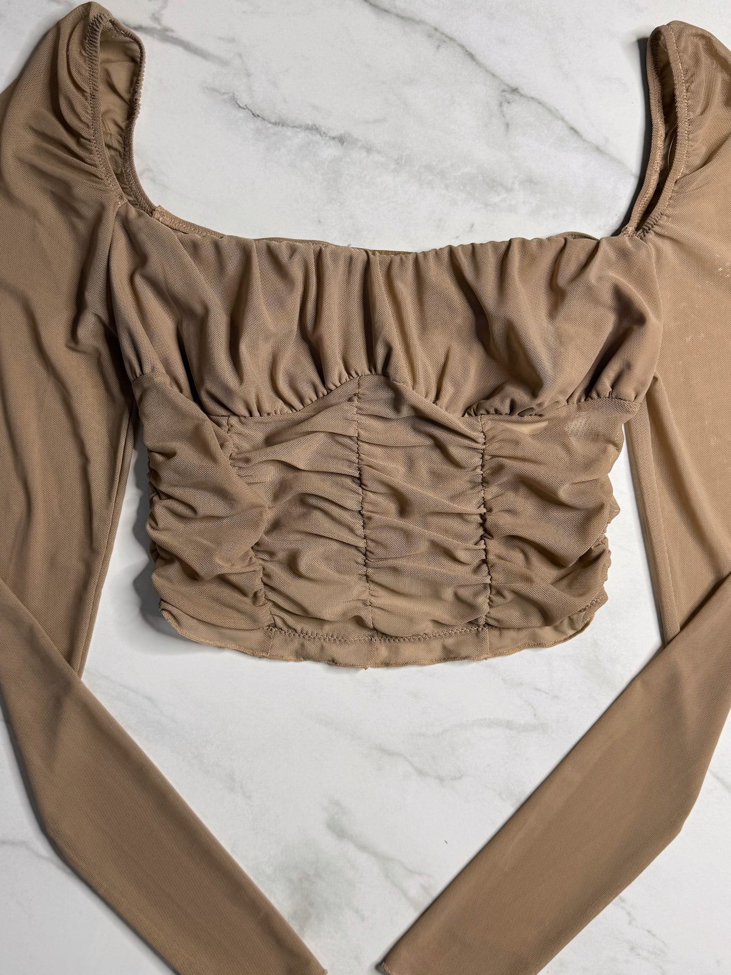 Taupe Sacred Mesh Top